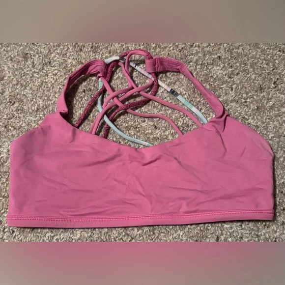 Pink Lululemon Free to Be Wild Sports Bra - Picture 1 of 3